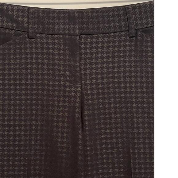Express Design Studio Black Houndstooth Trousers Womens Size 2 Wide Leg Pants - Picture 2 of 9